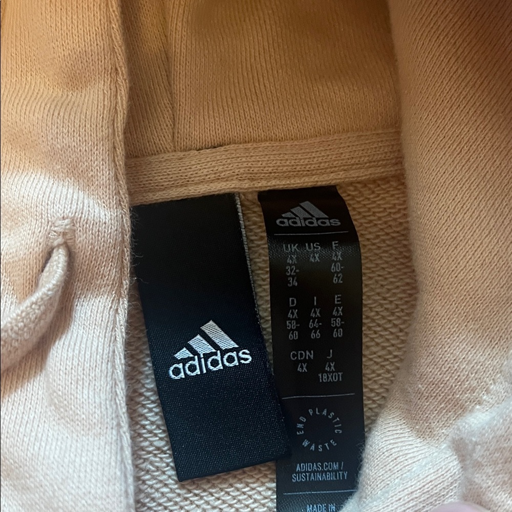 Adidas Women's Soft Pink Hoodie 4x - Picture 5 of 10